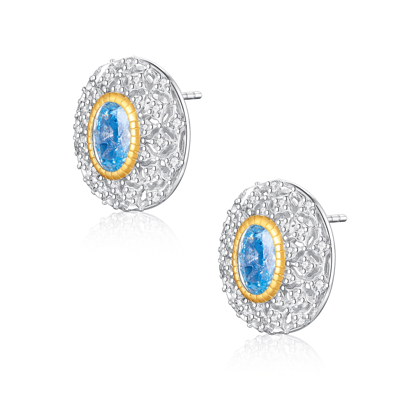 Visual symphony of Fancy Blue gemstones in our captivating Sapphire Serenade Earrings.