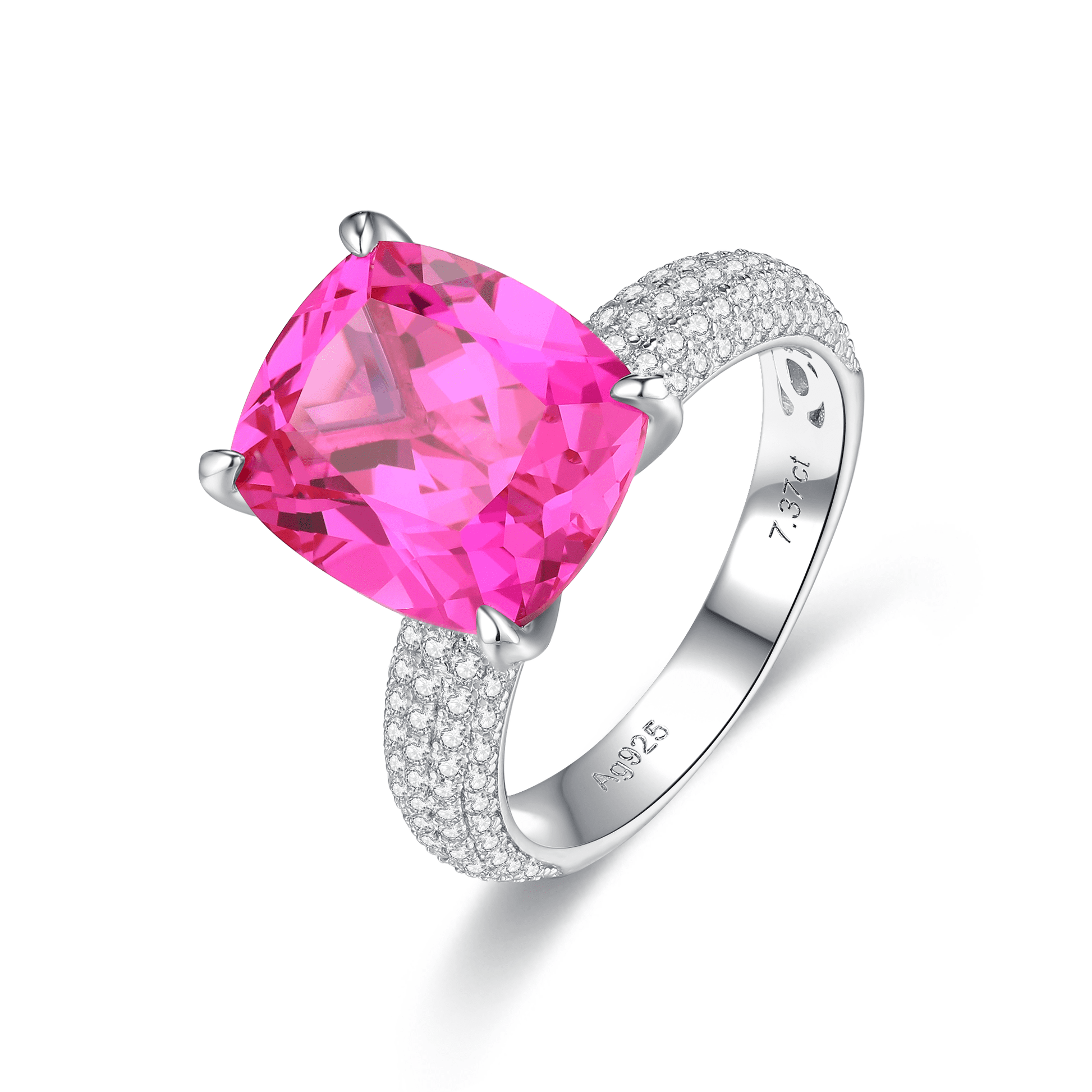 Impressive 7.37-Carat Empress Pink Radiance Ring