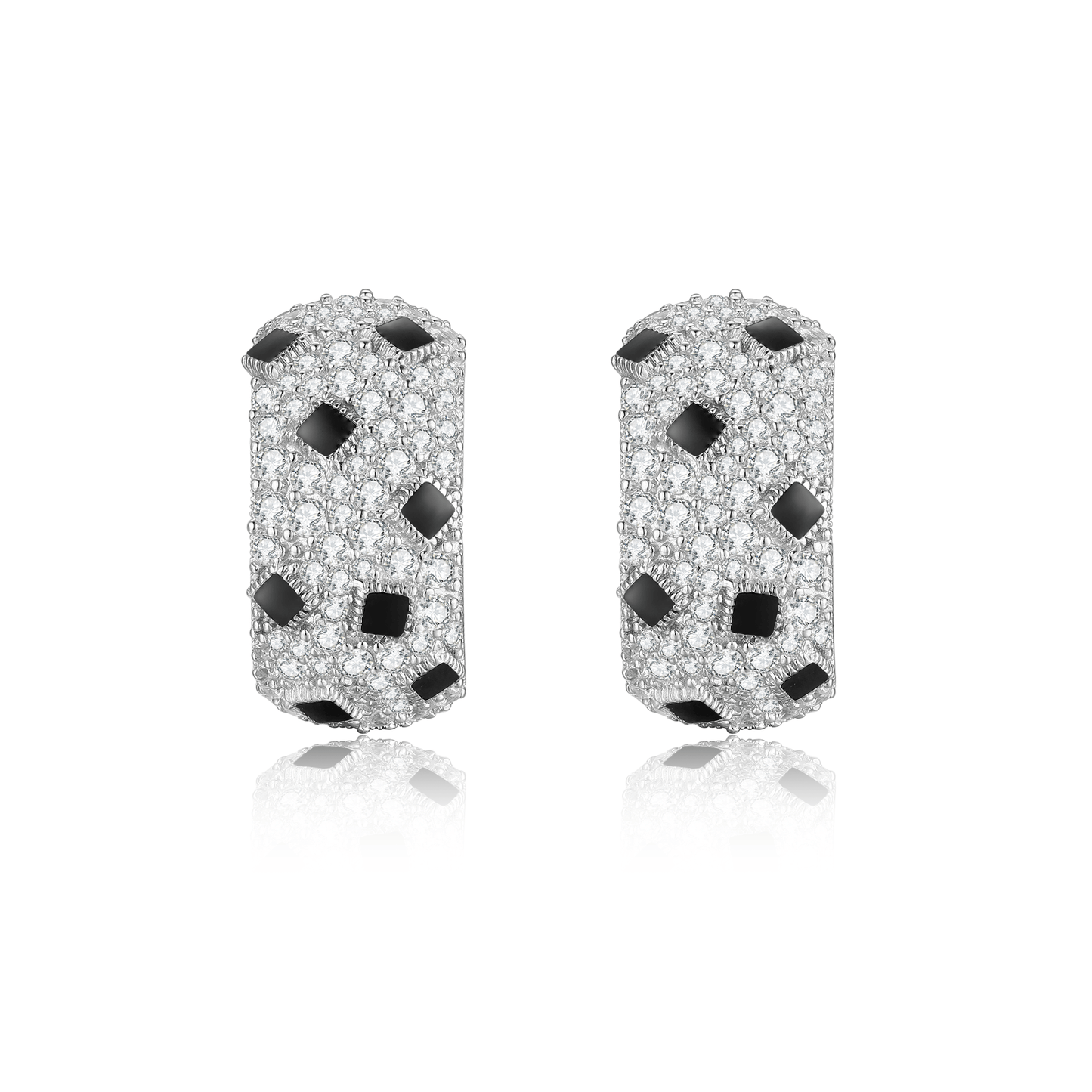 Panther Black Spot Diamond Earrings: Edgy and Elegant Accessories