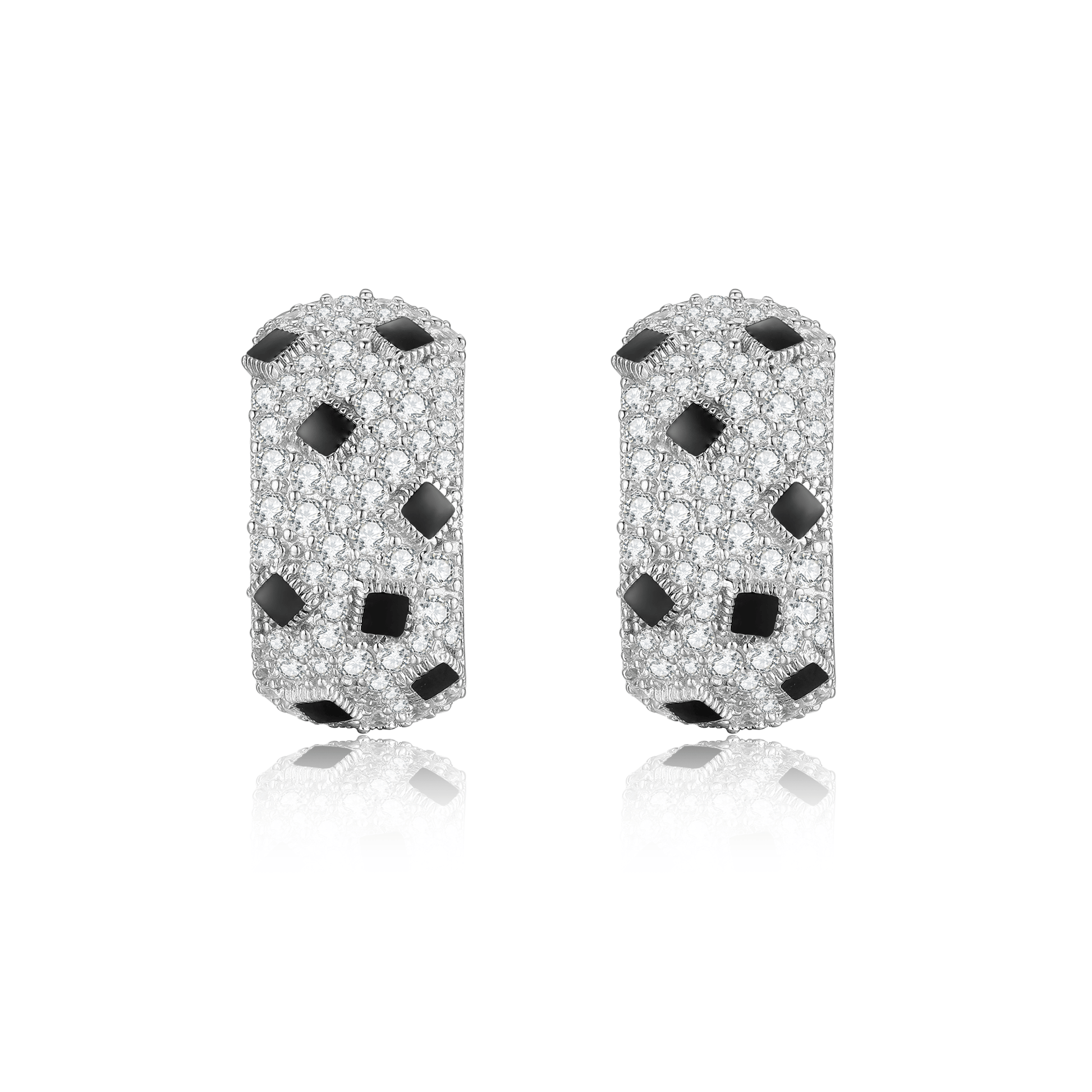 Panther Black Spot Diamond Earrings: Edgy and Elegant Accessories