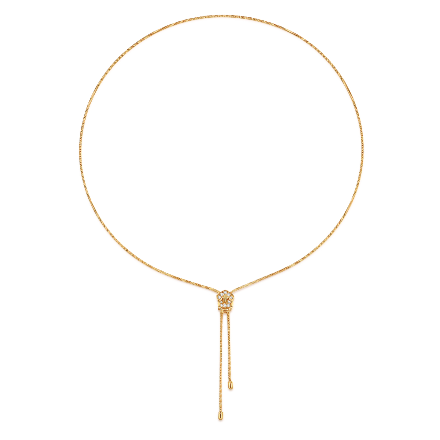 Versatile Zipper Chain Necklace on white background, showcasing adjustable length and stylish design.