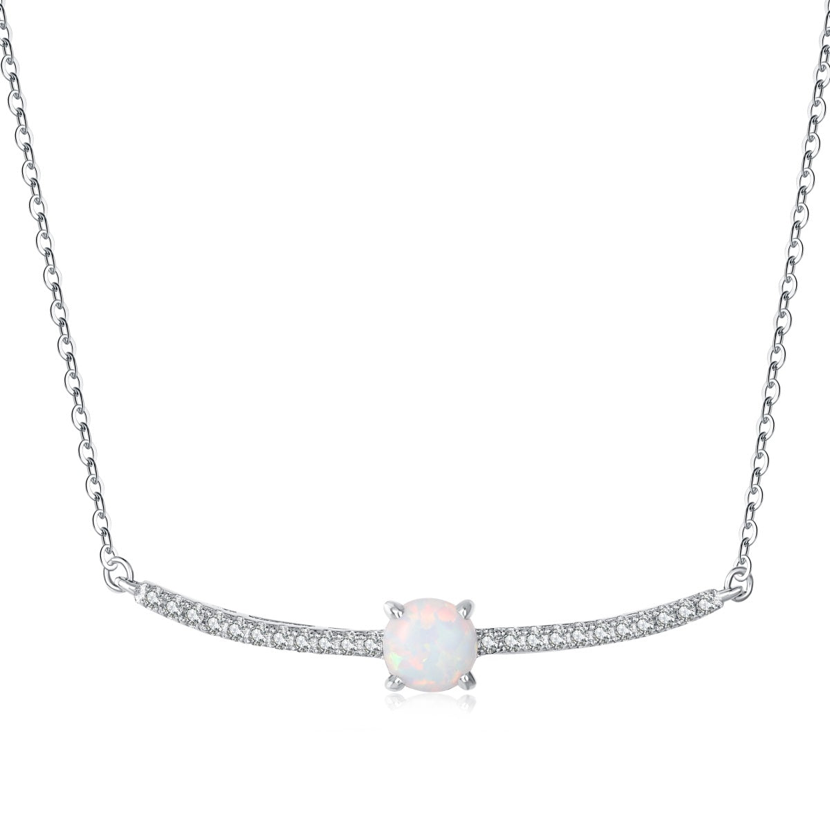 Elegance in opals: Galaxy Opal Necklace, evoking feelings of inner harmony and uplifting mood.