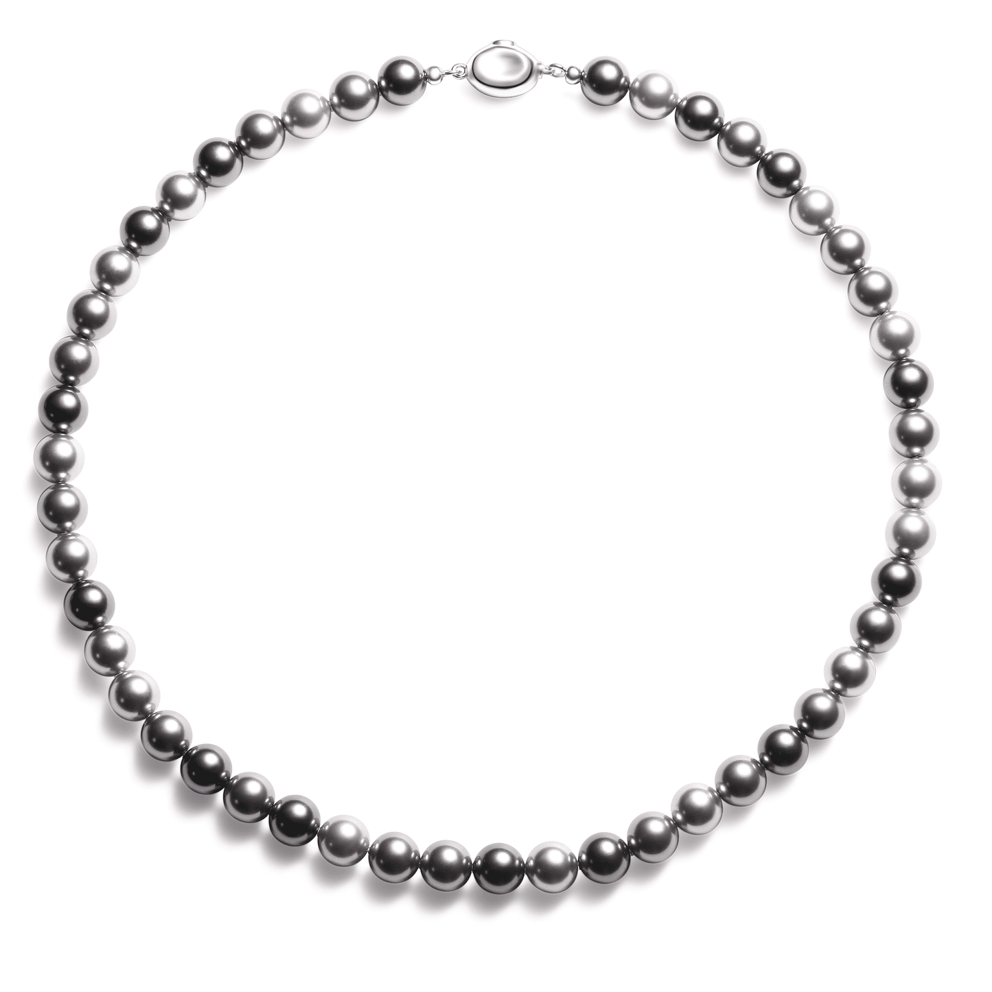 Dazzling elegance: Close-up of 8mm Multi-Color Tahitian Pearl Necklace, a unique accessory with extraordinary luster for an unforgettable and refined style.