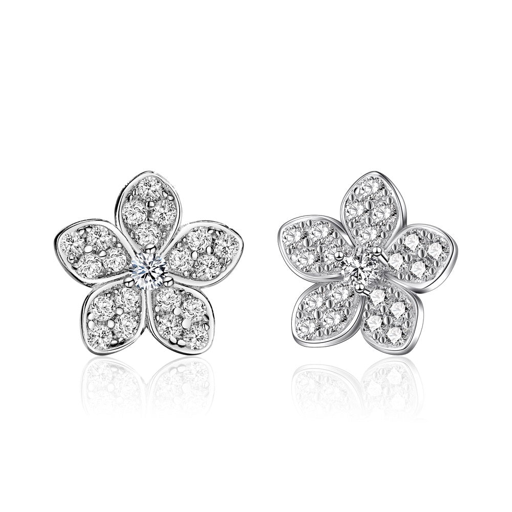 Flower Pave Earrings