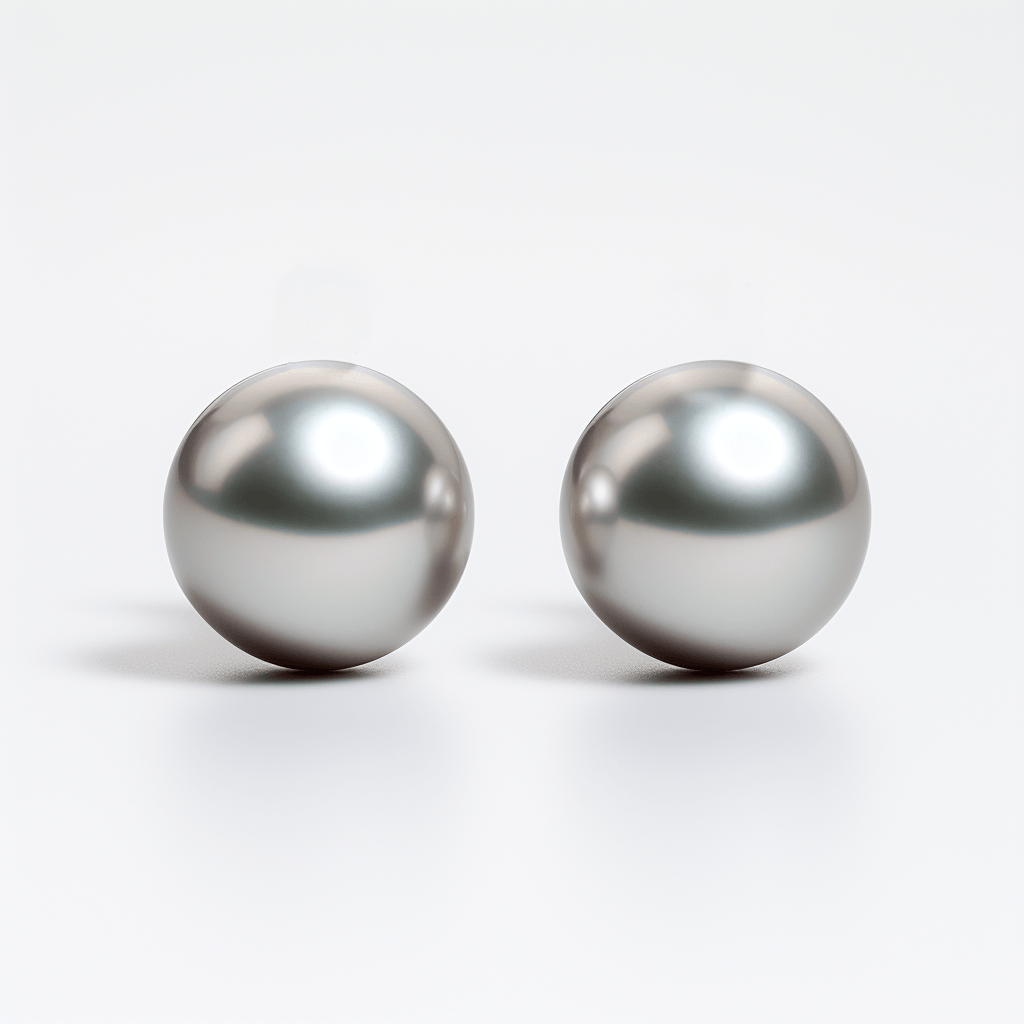 Timeless elegance with silver pearl studs, 12mm diameter