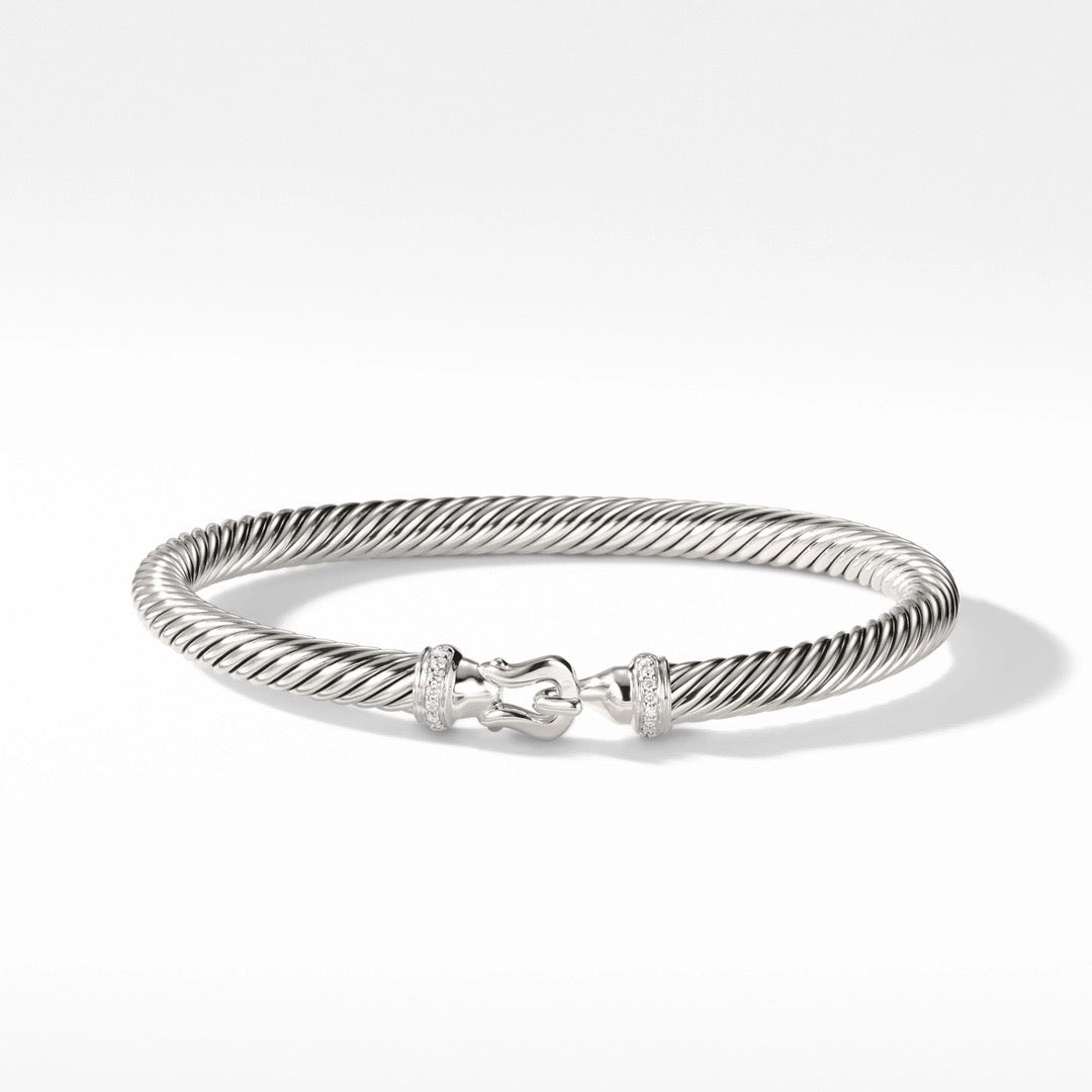 Elegant 5mm Twisted Silver Bracelet