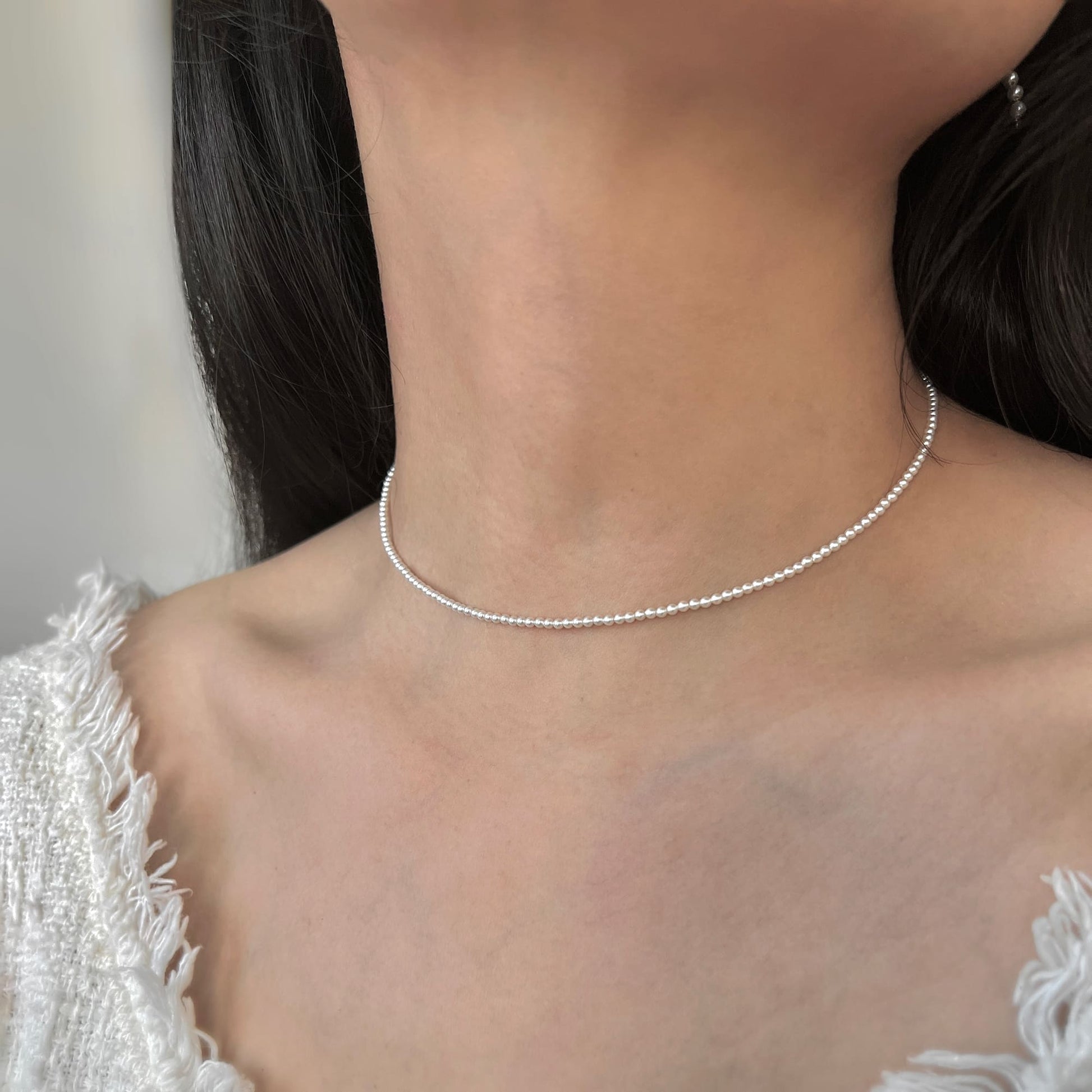 Timeless elegance: 2mm Perfect Pearl Necklace, a must-have for the contemporary muse.