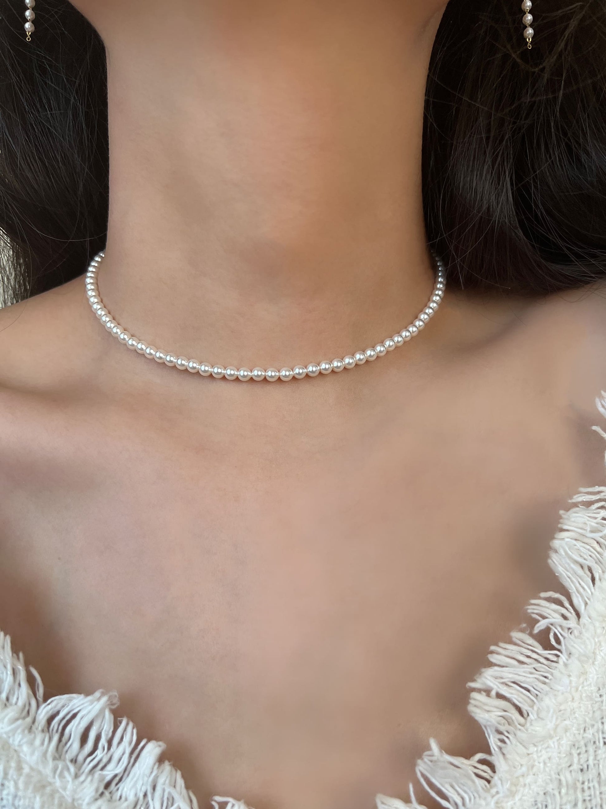 Sophisticated simplicity: 4mm Perfect Pearl Necklace, designed for everyday wear and layering.