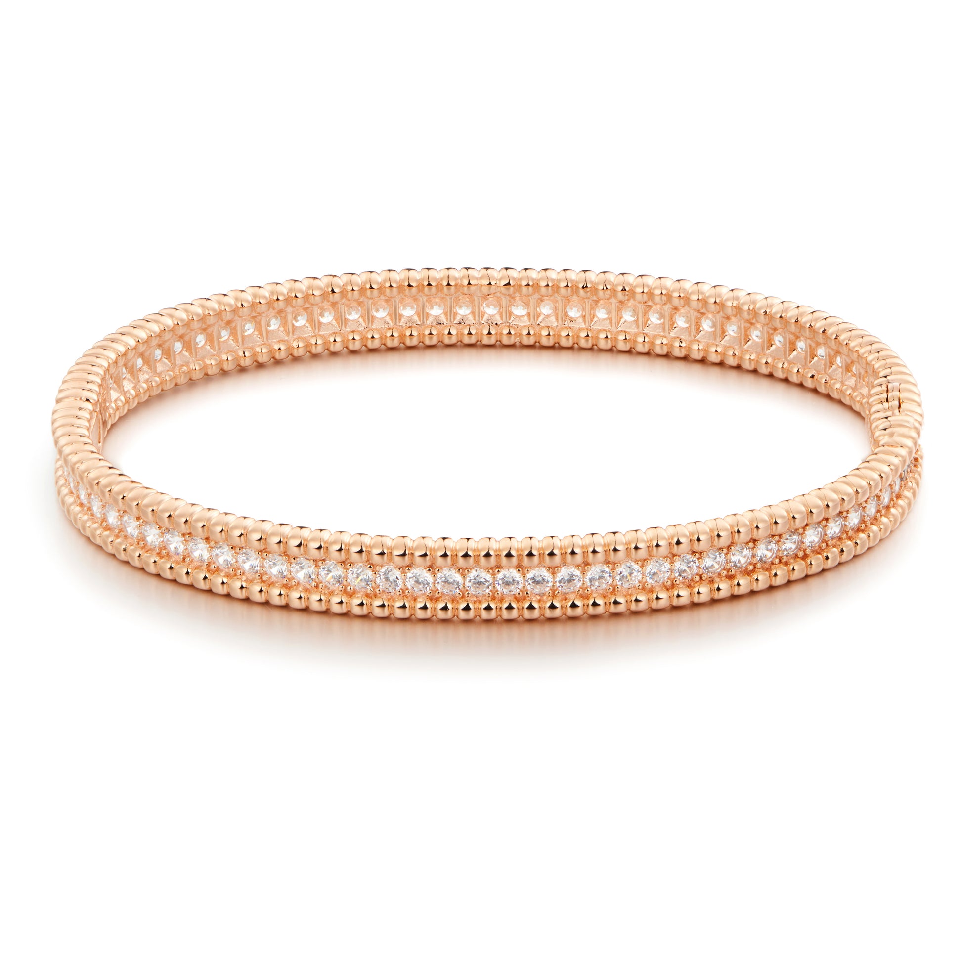 Everyday glam meets sleek simplicity: Orbit Bracelet with finely crafted ball-shaped edges.