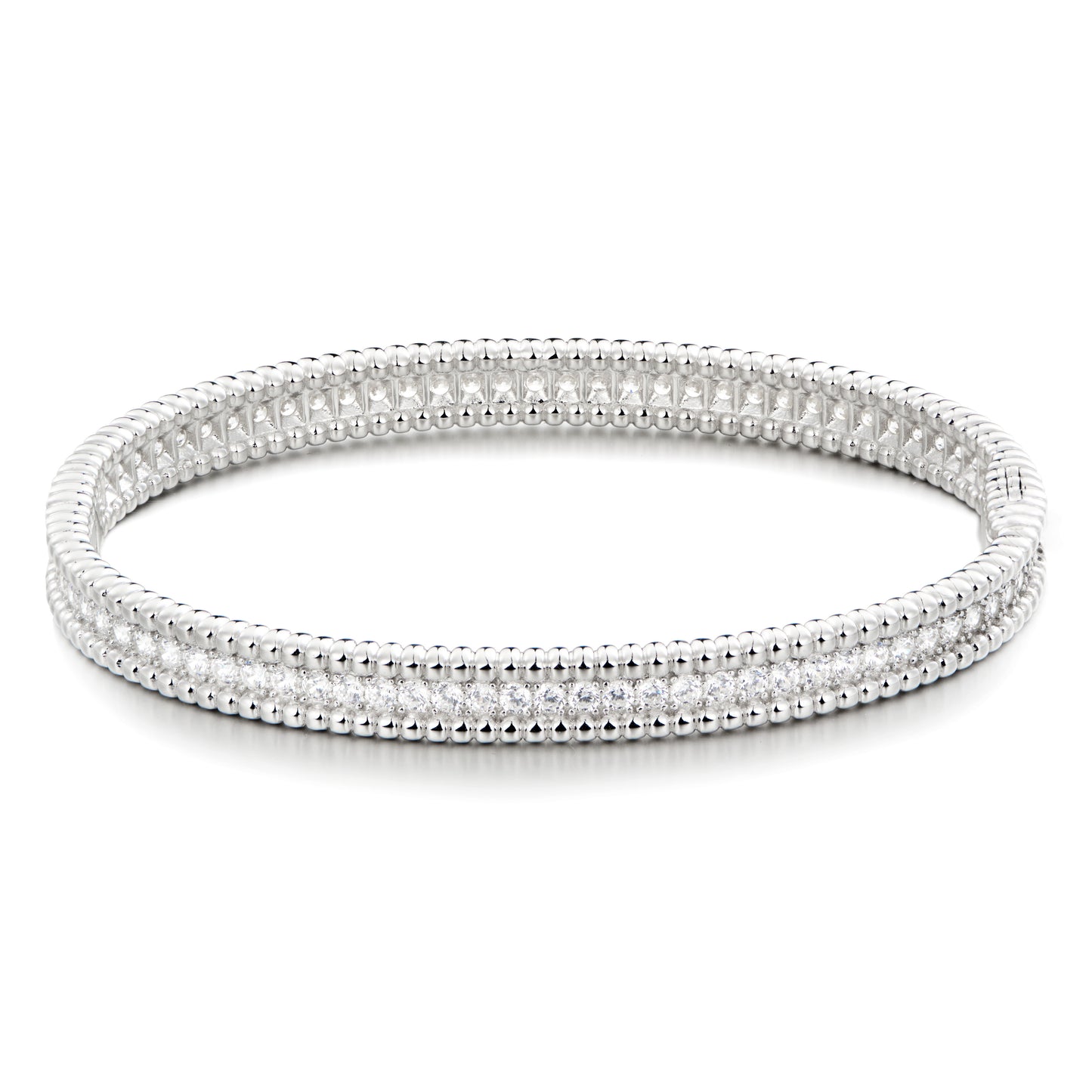 Everyday glam meets sleek simplicity: Orbit Bracelet with finely crafted ball-shaped edges.