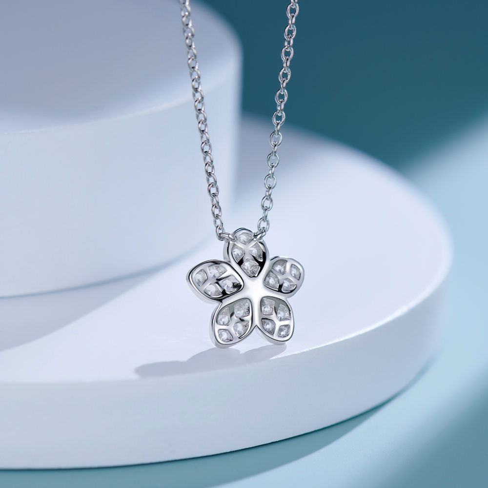 Flower Pave Necklace