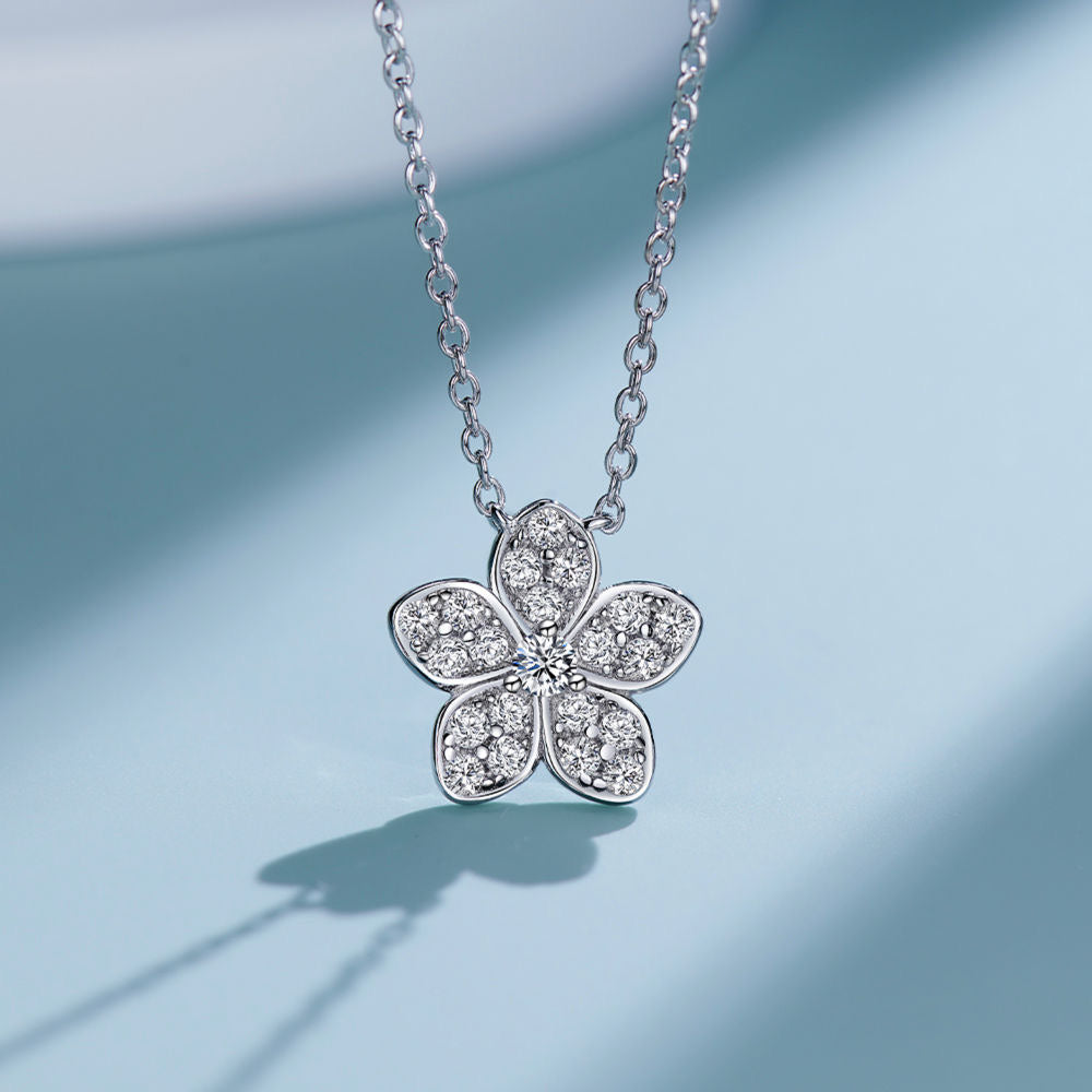 Flower Pave Necklace