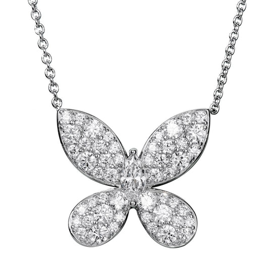 Pave Butterfly Necklace