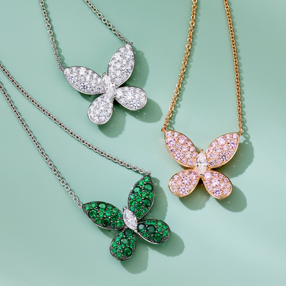 Pave Butterfly Necklace