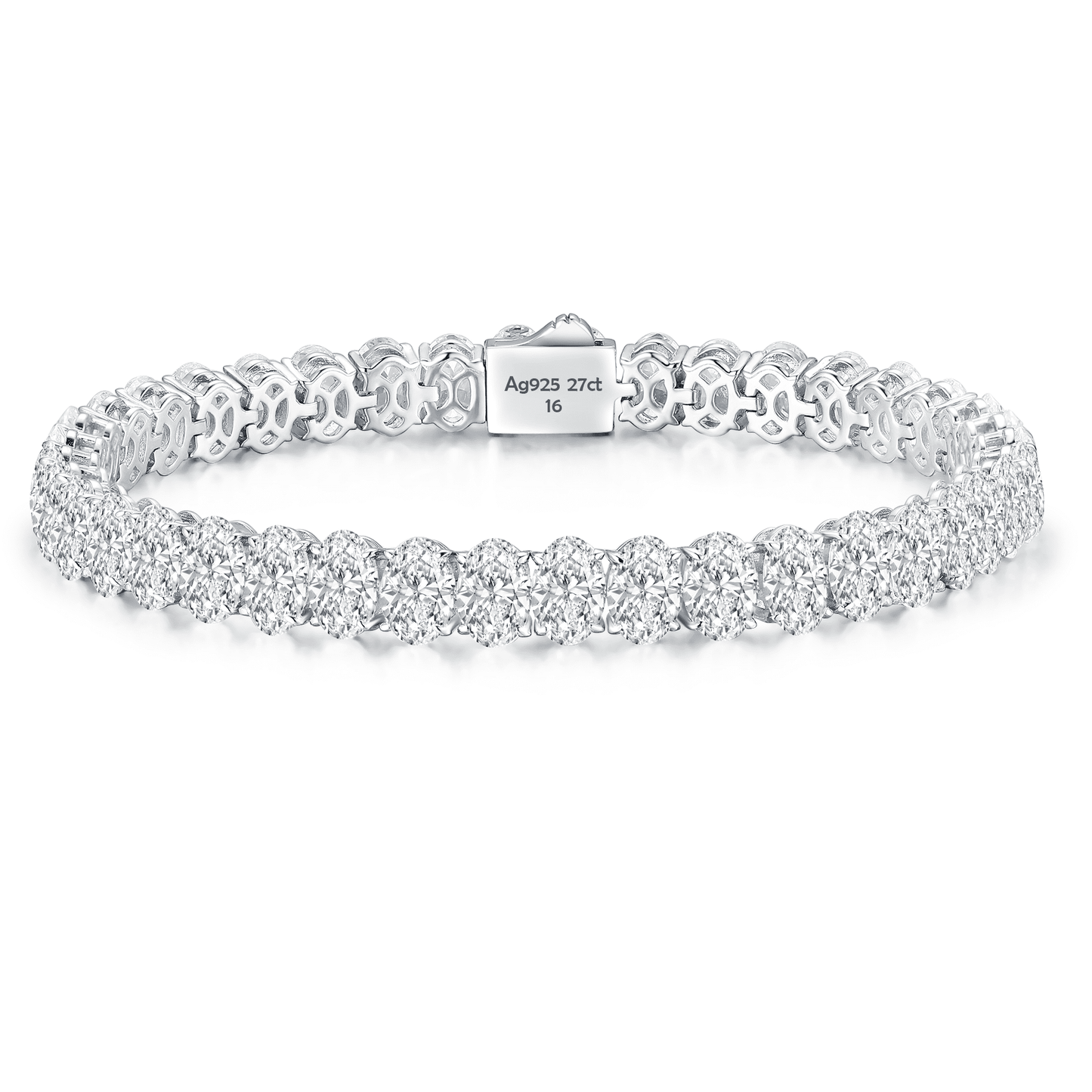 Timeless sophistication: Oval Cut Tennis Bracelet, a stunning accessory with high-quality simulated diamonds. 