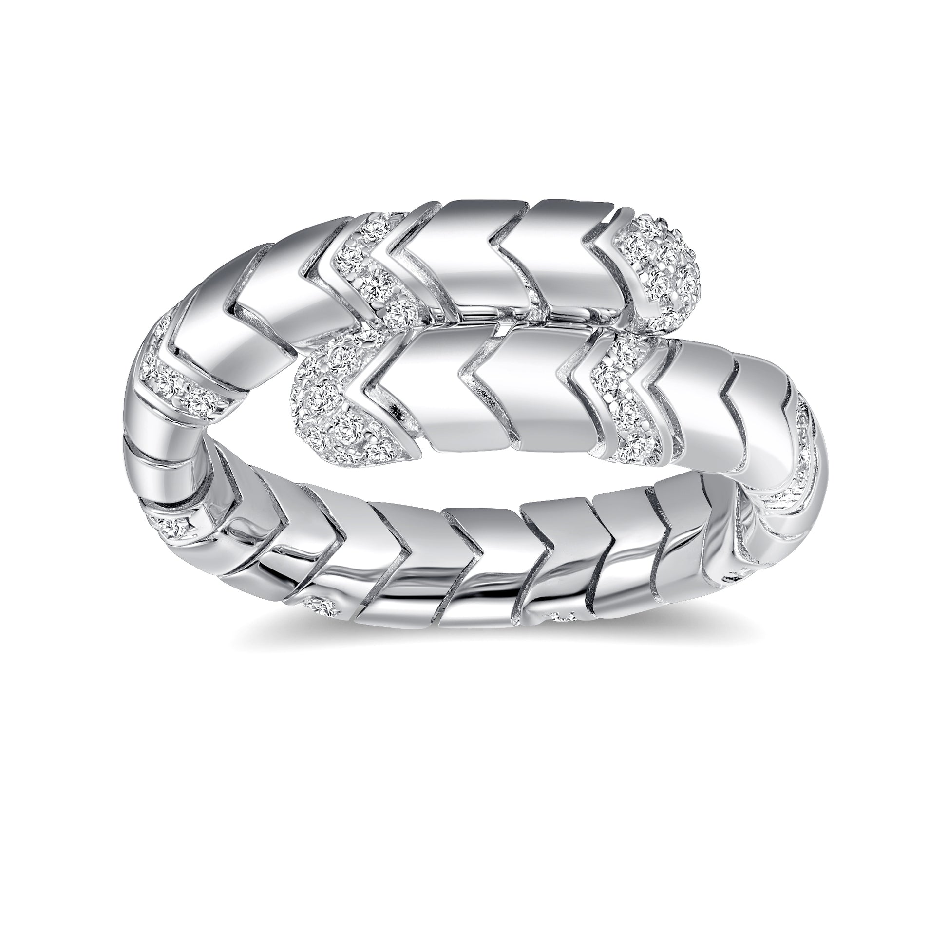 Silver Ring Crafted with Precise Segments and Steel Component, Offering Comfortable Fit